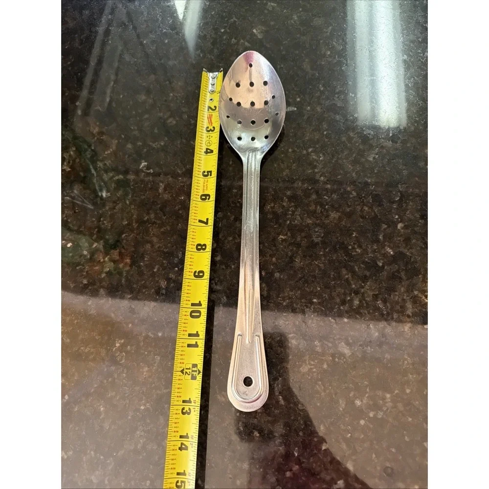 VTG Bakers And Chefs Stainless Steel Slotted Spoon Utensil Serving Spoon 13 Inch